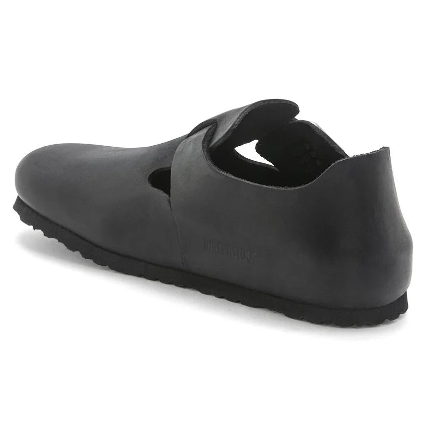 Birkenstock London Oiled Leather Black Clogs
