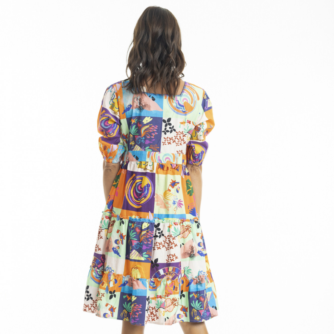 Orientique Tyler Square Neckline Dress