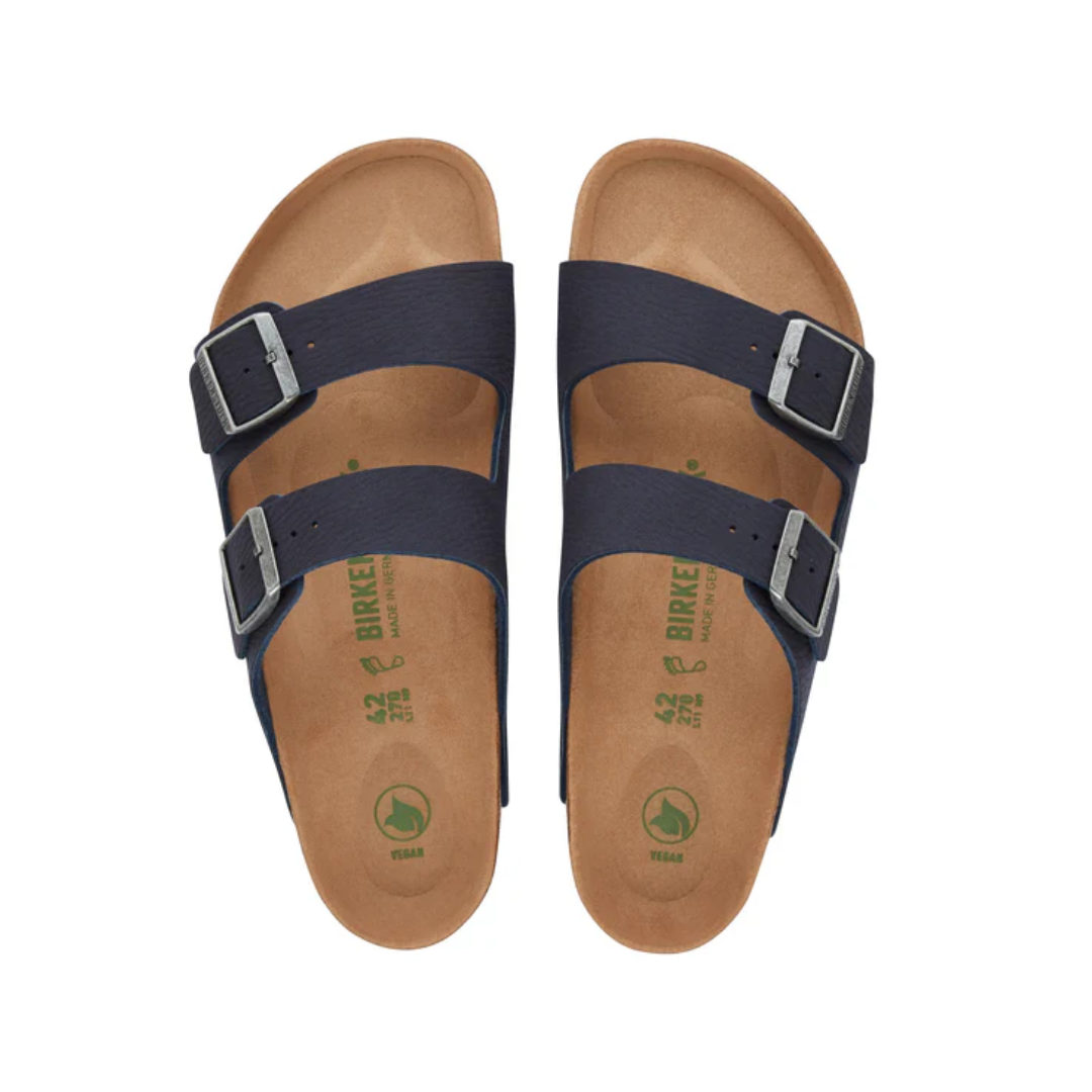 Birkenstock Arizona Vegan Sandals - Desert Dust Indigo Blue (BirkiBuc)