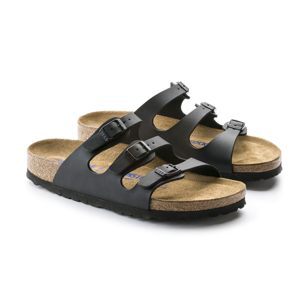 Birkenstock Florida Black Birko-Flor (Soft Footbed)