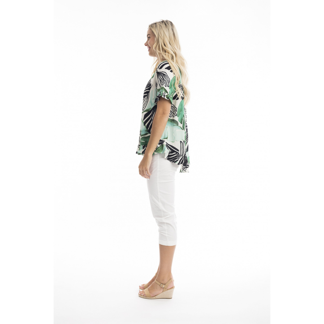 Orientique Papagayo Frill Top