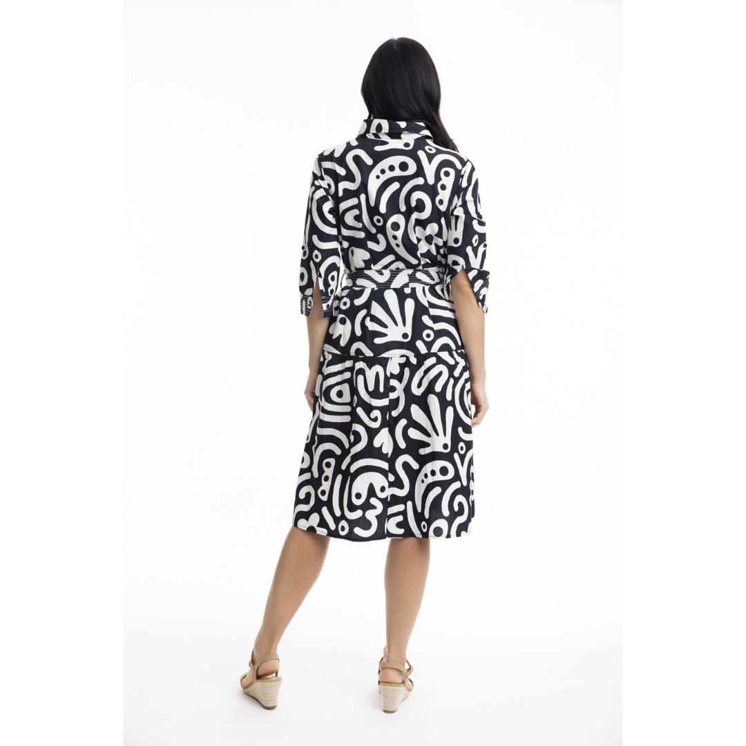 Orientique Poplin Print Dress