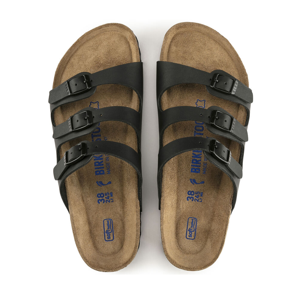 Birkenstock Florida Black Birko-Flor (Soft Footbed)