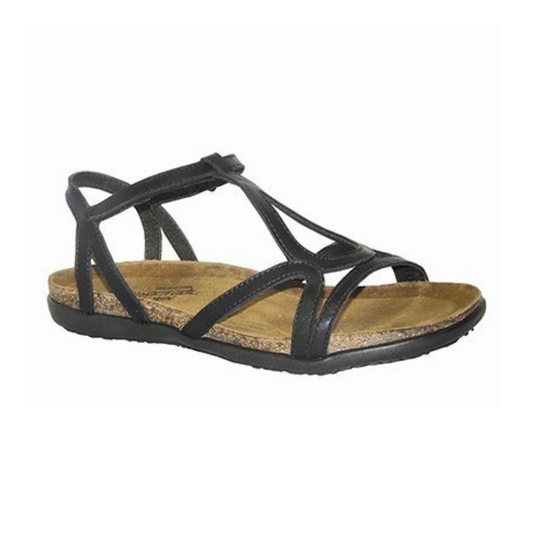 Naot Dorith Black Raven Leather Sandals